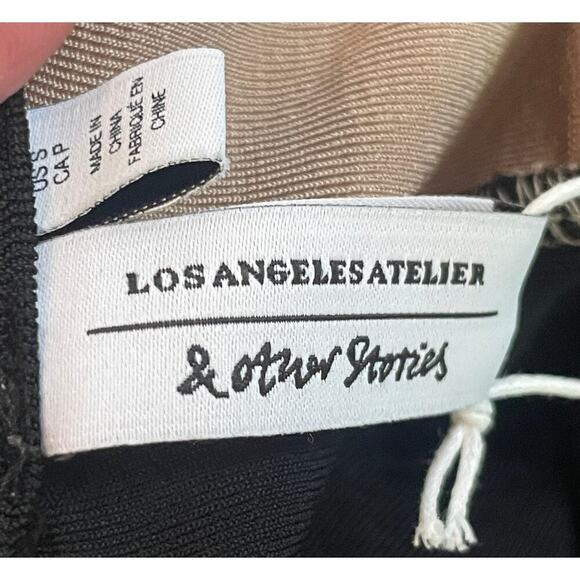 NWT!  & Other Stories Two-Tone Wrap Blouse in Black and Tan  - Size Small - Picture 2 of 16